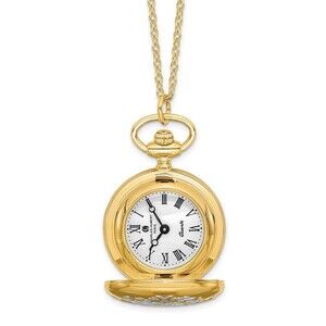 Kazi Luxury Charles Hubert Two-tone Floral Design Pendant Watch